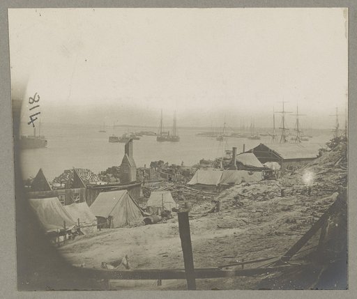 City Point, Va., view on the docks, after explosion of the ordnance barges