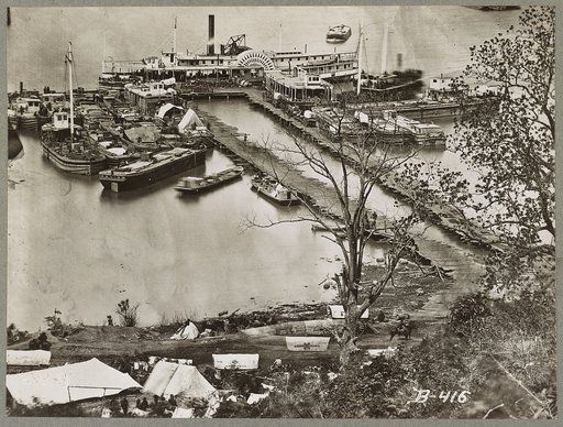 Landing supplies on the James River, Va. 1865(?)