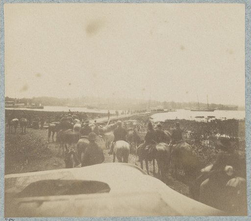 Pontoon bridge across James River at Powhatan Point on which Army of Potomac crossed