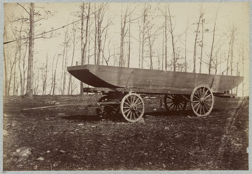 Pontoon wagon and boat, 50th New York Engineers, Rappahannock Station, Va., March, 1864