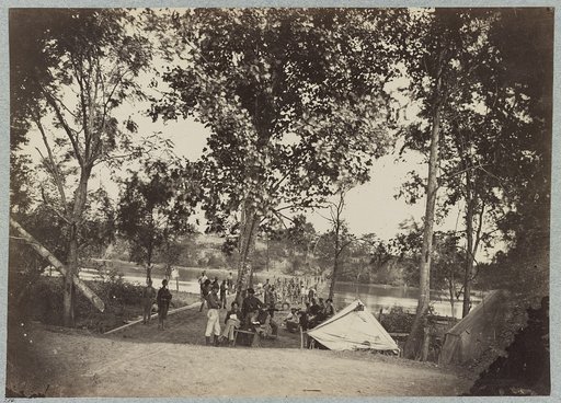 Pontoon bridge at Deep Bottom, James River, Va.