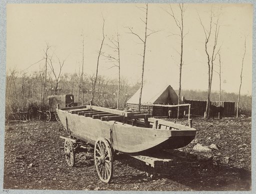 Pontoon wagon and boat, 50th New York Engineers, Rappahannock (i.e. Brandy) Station, Va., March, (i.e. Feb.) 1864