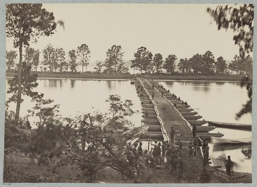 Pontoon bridge at Deep Bottom, James River, Va.