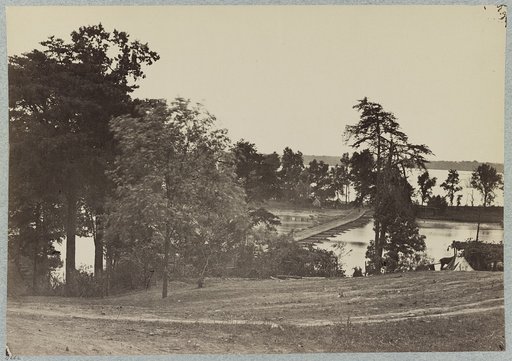 Pontoon bridge at Deep Bottom, James River, Va.
