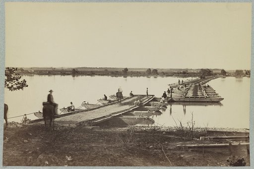 Pontoon bridge at Deep Bottom, James River, Va.
