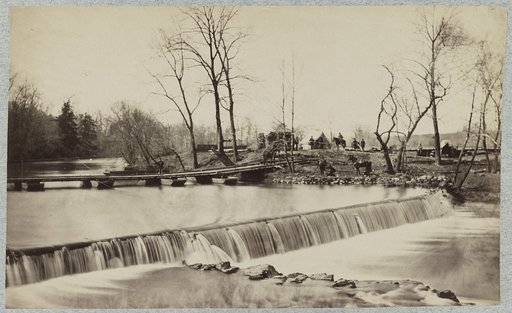 Pontoon bridge across Hazel River, Va.