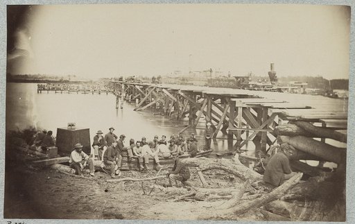 Temporary bridge across Pamunkey River near White House Landing