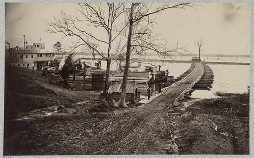 Pontoon bridge at Deep Bottom, James River, Va.