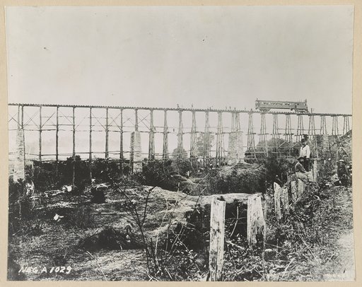 Bridge over Running Water Creek destroyed during the Civil War