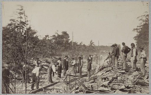 Repairing Orange and Alexandria Railroad near Catlett's Station, after its destruction by the Confederates, October 1863