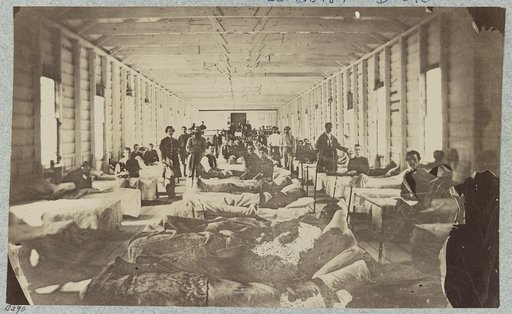 A ward in hospital at convalescent camp near Alexandria, Va.
