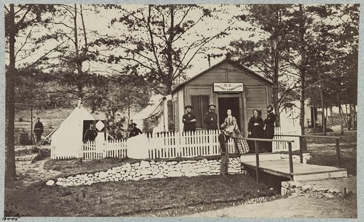 Sanitary Commission at convalescent camp near Alexandria, Va., May 1863 (i.e. Petersburg, 1864?)