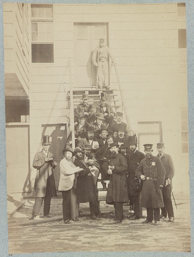 Execution of Captain Henry Wirtz (i.e. Wirz), C.S.A. Newspaper reporters viewing the execution