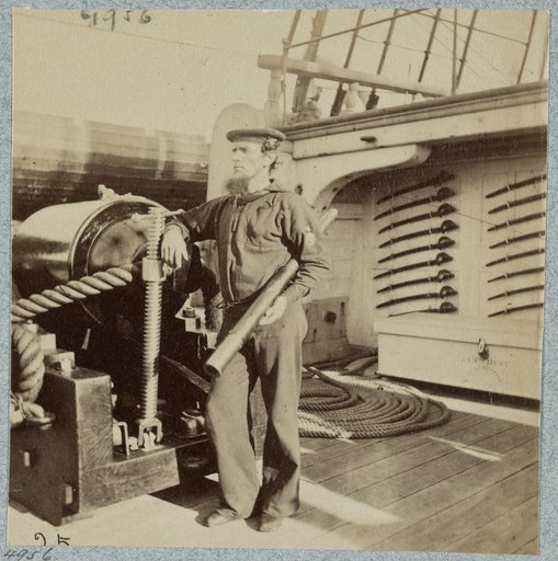 On deck of U.S.S. New Hampshire off Charleston, S.C.