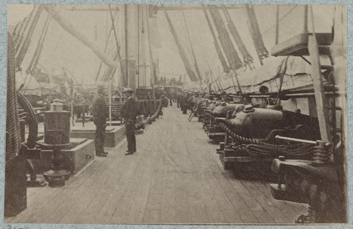 On deck of U.S. Frigate Hartford
