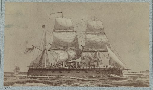 The iron-clad New Ironsides under sail