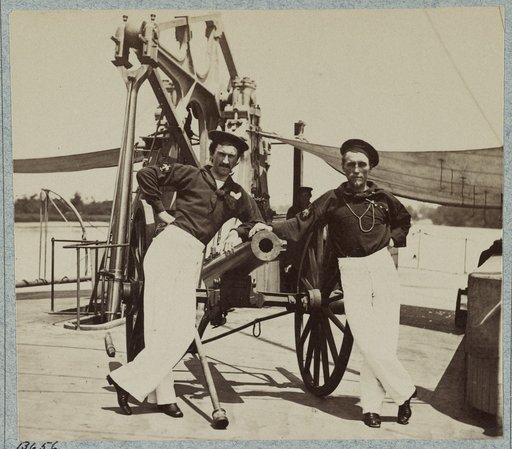 On deck of U.S. gunboat Hunchback