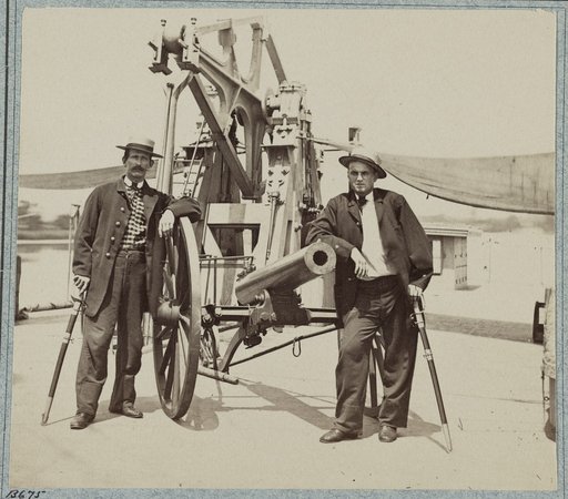 On deck of U.S. gunboat Hunchback