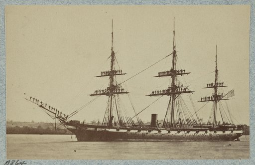 U.S. frigate Pensacola off Alexandria, Virginia