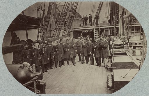 Officers on deck of U.S.S. Susquehannah