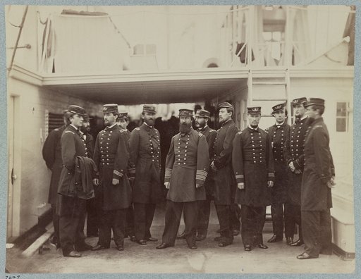 Admiral D.D. Porter and staff on board flag-ship, Malvern, Norfolk, Va., Dec. 1864