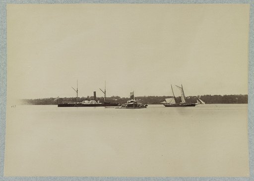 Dispatch boat, Monitor, and James Gordon Bennett's yacht, Rebecca, off Port Royal