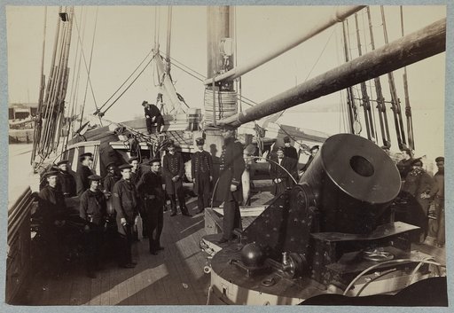 Deck of one of Porter's mortar schooners