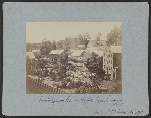 View on the Appomattox River, near Campbell's bridge, Petersburg, Virginia