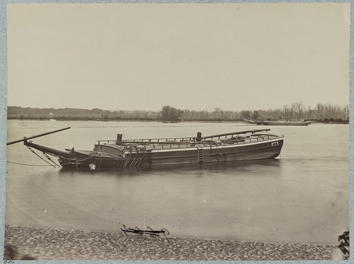 Confederate obstructions in James River at Drewry's Bluff