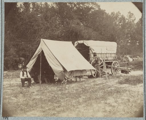 Field battery wagon and camp, Military Telegraph Corps