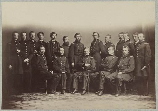 Major General N. P. Banks and staff