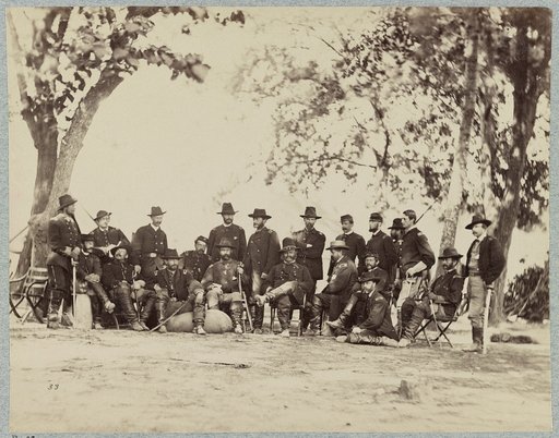 Major General A. E. Burnside and staff