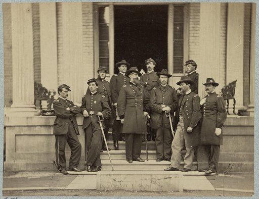 Brevet Major General Chas. Devens and staff, Richmond, Va., April 1865