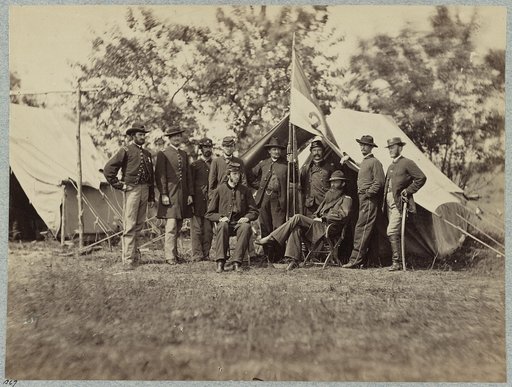 Bv't. Major General D. McM. [i.e. McMurtrie] Gregg and staff