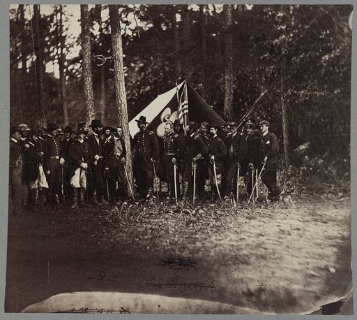Hancock, Gen. Winfield S. and staff (?)