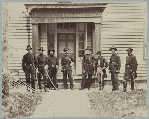 Major General E. V. Sumner and staff