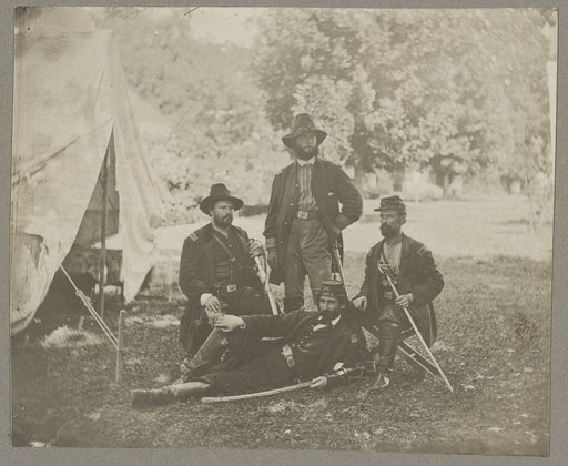 Col. J. H. Childs and staff, 4th Pa. Cavalry, Westover Landing, Va., Aug. 1862