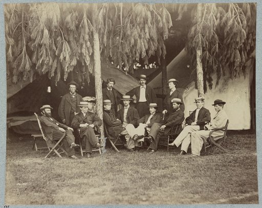 Capt. H. P. Clinton and clerks of Commissary Department Headquarters, Army of Potomac, August, 1864