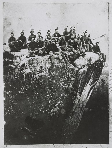 Group of 7th Illinois Soldiers on Lookout Mountain, Tenn., June 19, 1864
