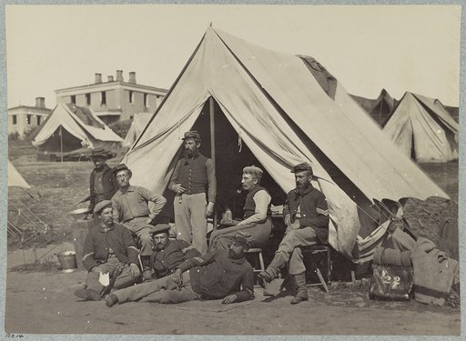 Group, 22d New York State Militia near Harpers Ferry, Va., 1861 [i.e.1862]. Co. D