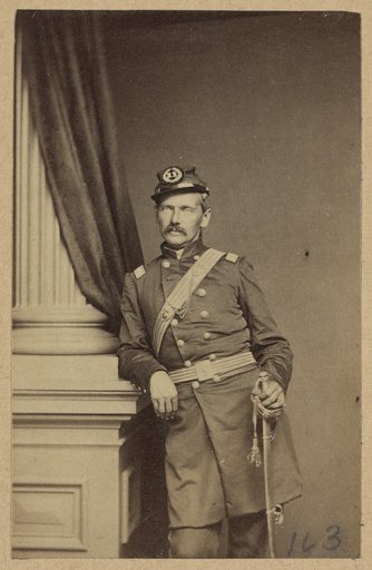 Portrait of Union soldier holding a sword