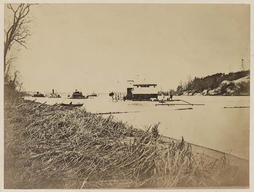 Fleet of monitors in Trent's Reach, James River, Virginia
