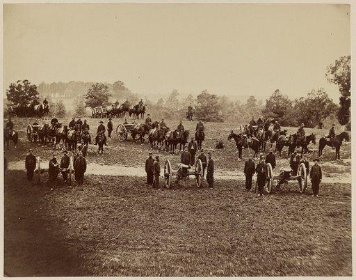 Union field artillery unit in position