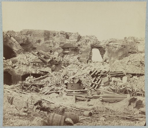 Interior view of Fort Sumter, S.C. showing the effects of bombardment