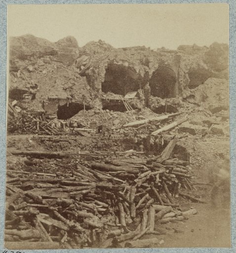 Interior view of Fort Sumter, Charleston, S.C. taken by a Confederate photographer in 1864 [i.e. 1863