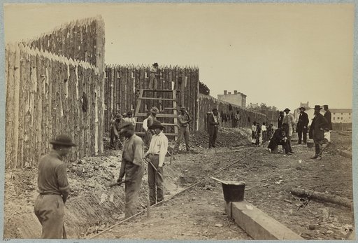 Building stockade, Alexandria, Va.
