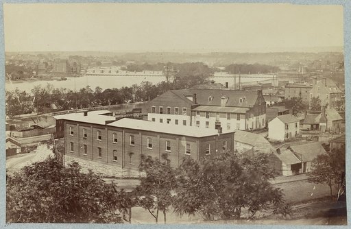 View from Libby Hill, Richmond, Virginia looking westward up James River