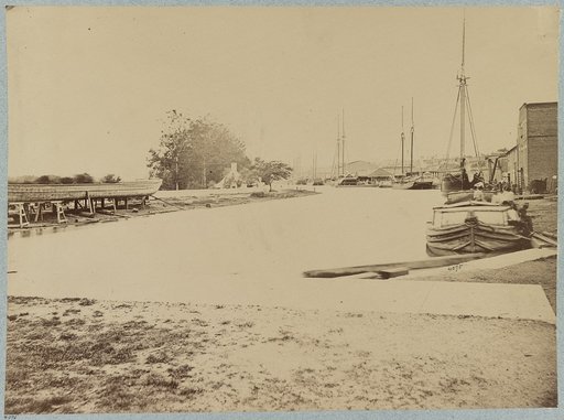 View on the canal docks, Richmond, Virginia, April, 1865