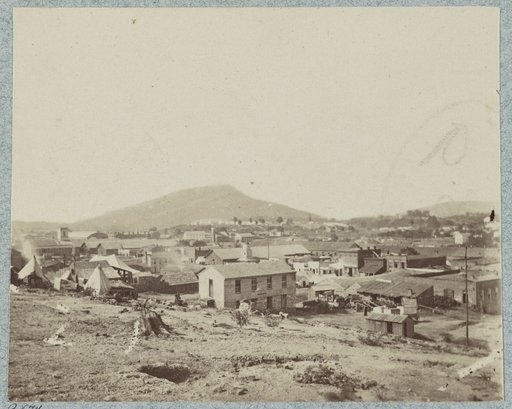 View of Chattanooga with Lookout Mountain in the distance