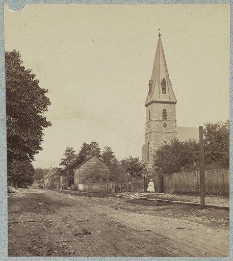Church and street in Shepherdstown, W. Va.